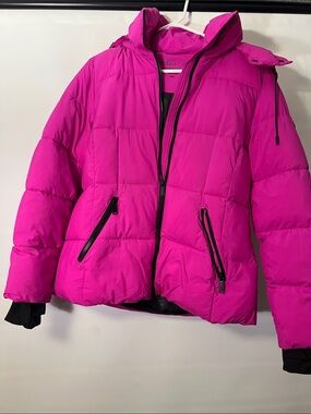 BCBG Paris Hot Pink Quilted Performance Jacket